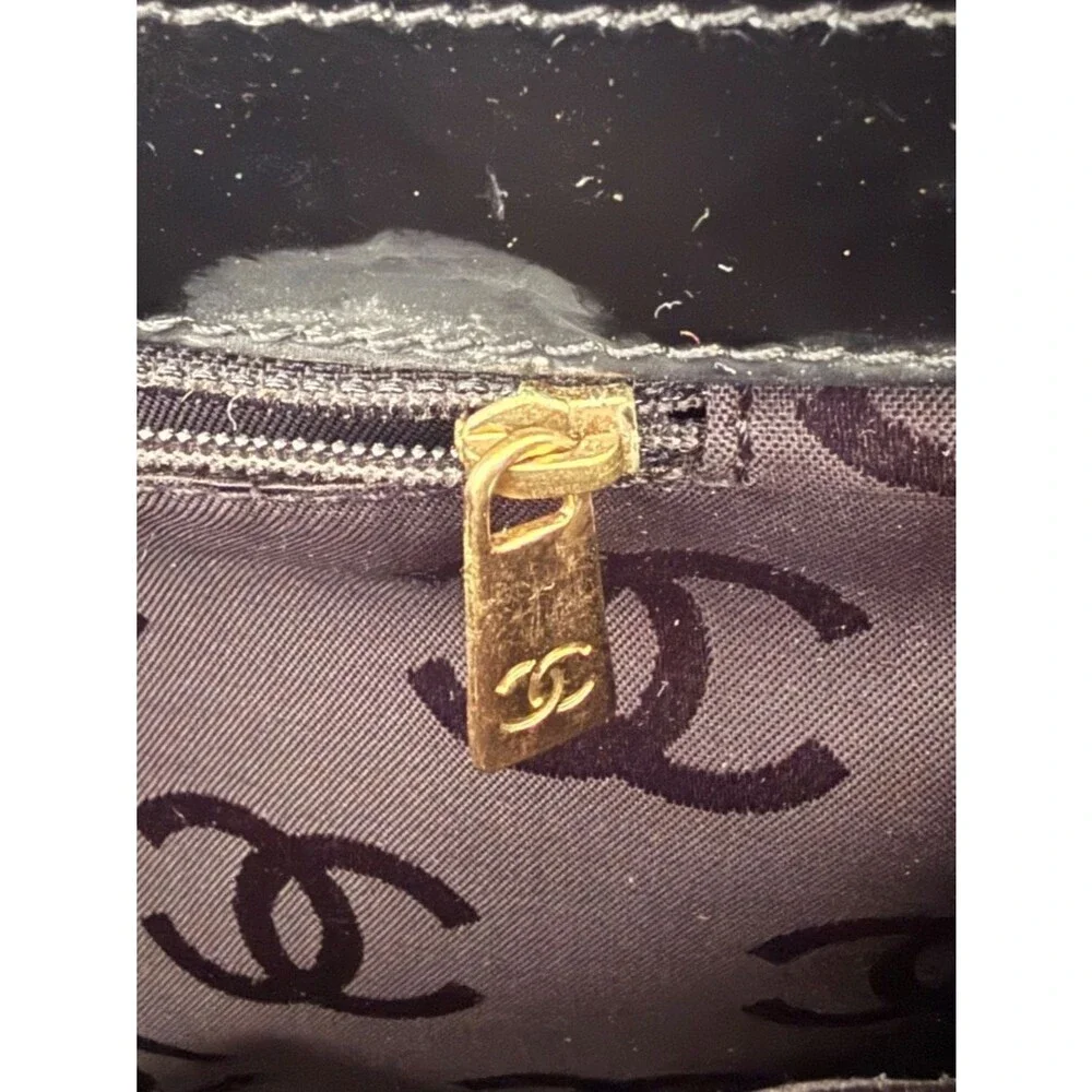 Chanel Patent Leather Grand Shopping Bag